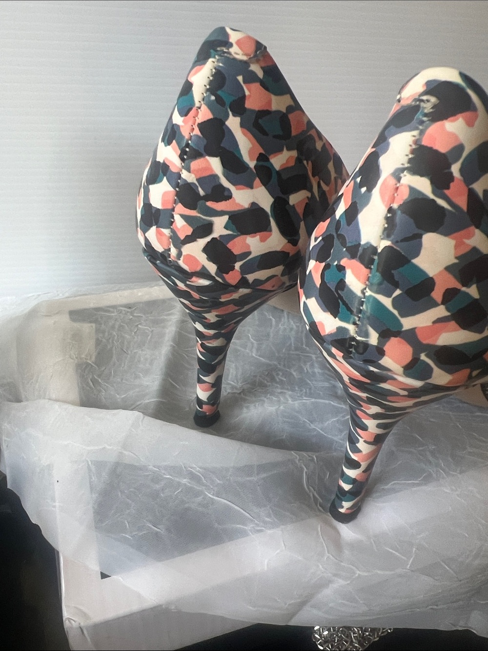 Anne Klein Multi-Color Patterned Pointed-Toe Pumps - Picture 5 of 6